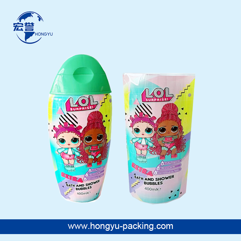 沐浴露洗发水收缩标签