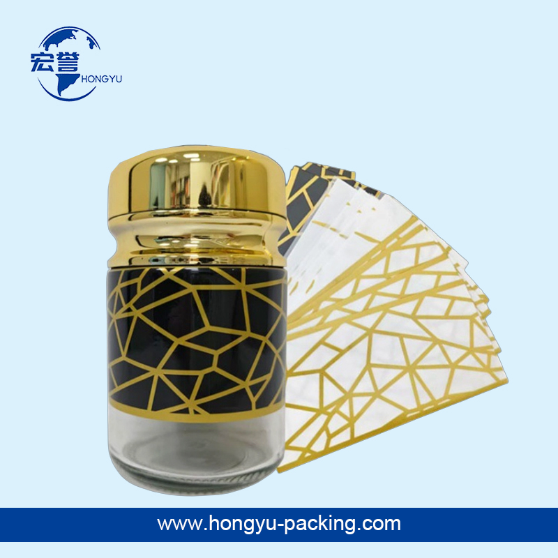 亮金色牙签筒收缩标签厨具类pet热收缩膜