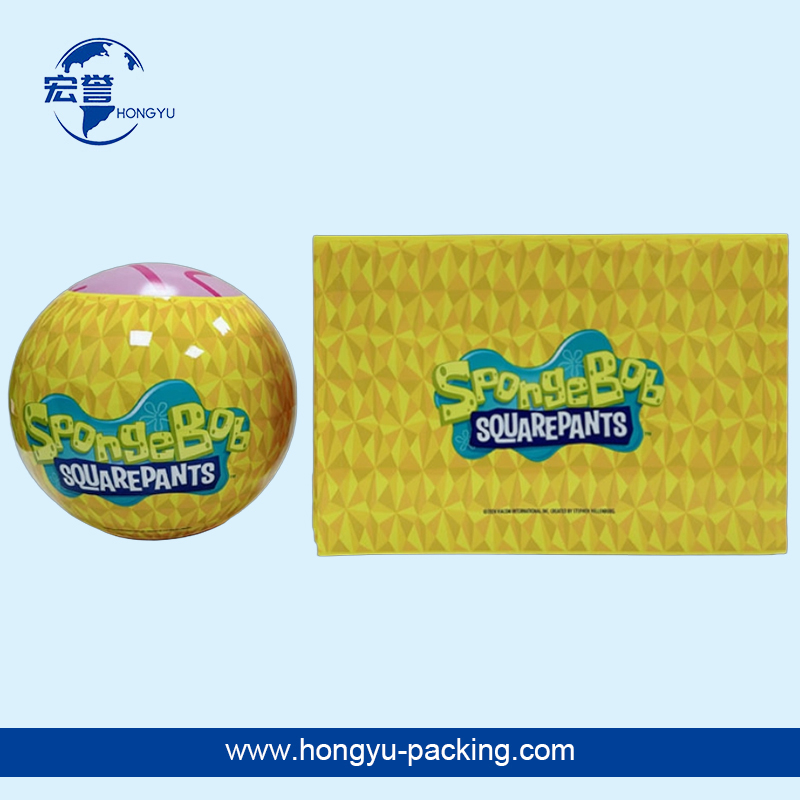 玩具球印刷收缩标惊喜娃娃彩印蛋膜pet白膜